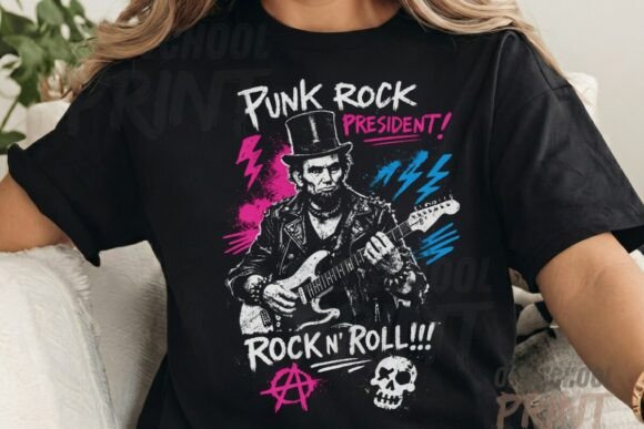 Abraham Lincoln Playing Electric Guitar: Shredding History & Streetwear