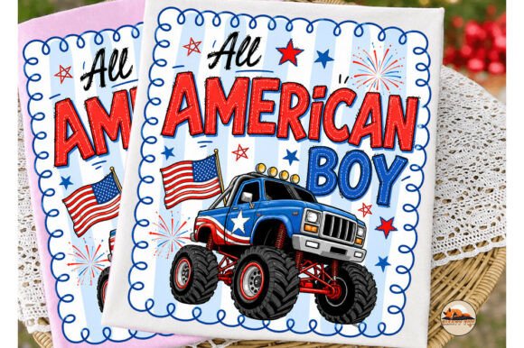 All American Boy PNG: A Patriotic Design Asset for the 4th of July