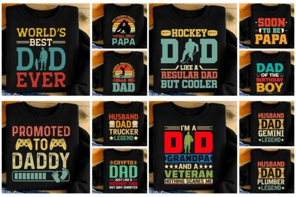 Dad Father’s Day T Shirt Design Bundle: A Complete Creative Toolkit