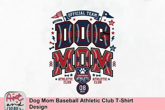 Dog Mom Baseball Athletic Club T-Shirt Design: A Home Run for Team Spirit