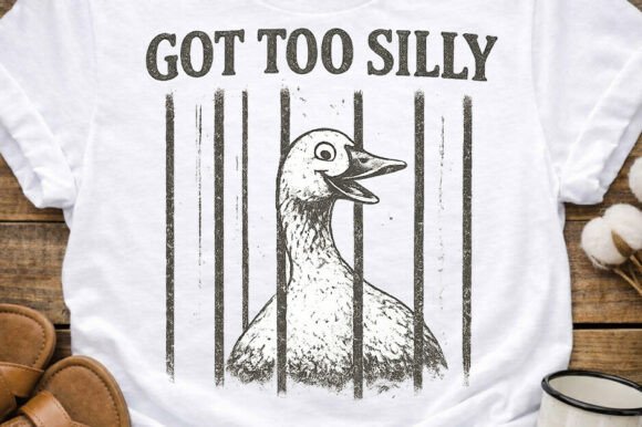 Funny Silly Goose Retro Animal PNG: Quirky Design Asset