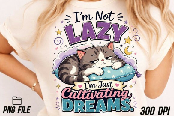 Funny Sleeping Cat PNG: Sarcastic Designs for Real Life