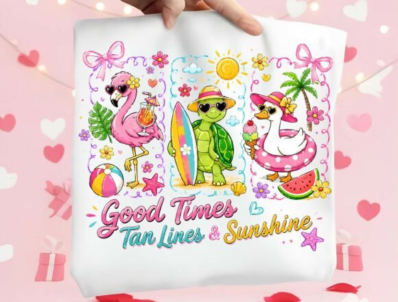 Good Times Tan Lines & Sunshine: A Vibrant Summer PNG for Creative Projects