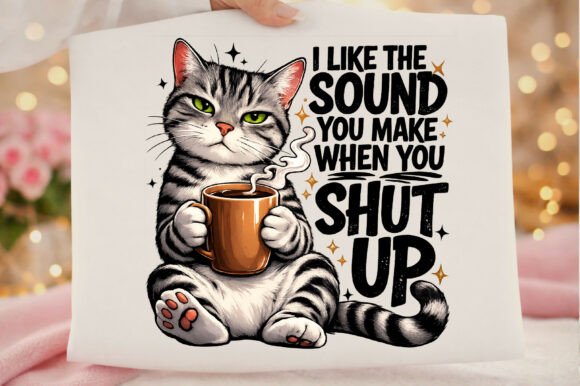 I Like the Sound Cat Coffee Funny Quotes: Design That Pounces