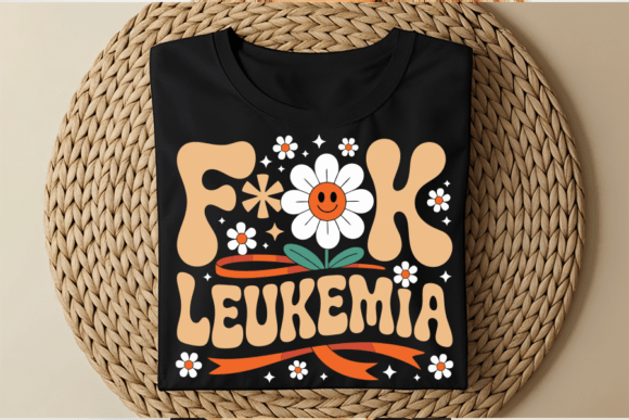 Leukemia Awareness Daisy Flower Ribbon: Hope in a Retro Design