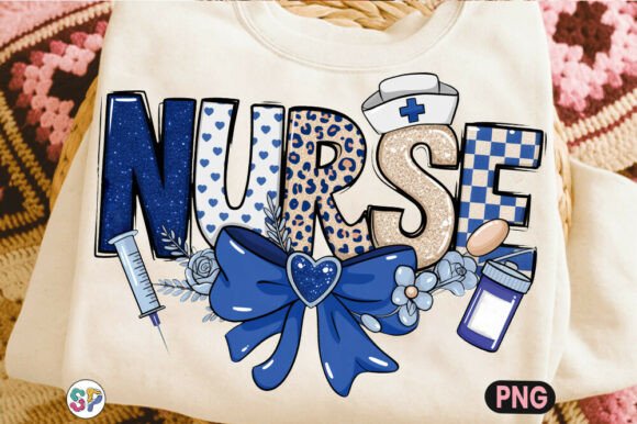 Preppy Nurse Png, Floral Leopard Print: A Designer's Asset