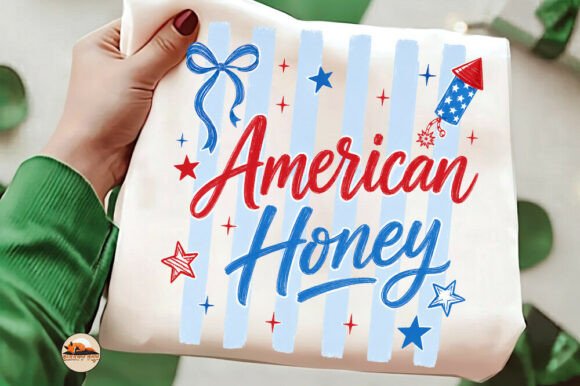 Striped American Honey USA 4th July Png: Your Go-To for Patriotic Designs