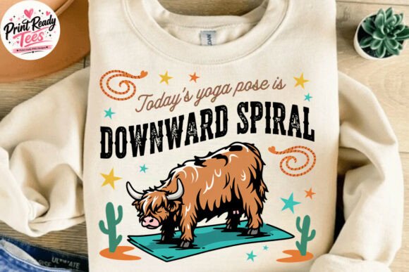 Today’s Yoga Pose is Downward Spiral PNG: A Design Asset with Bite