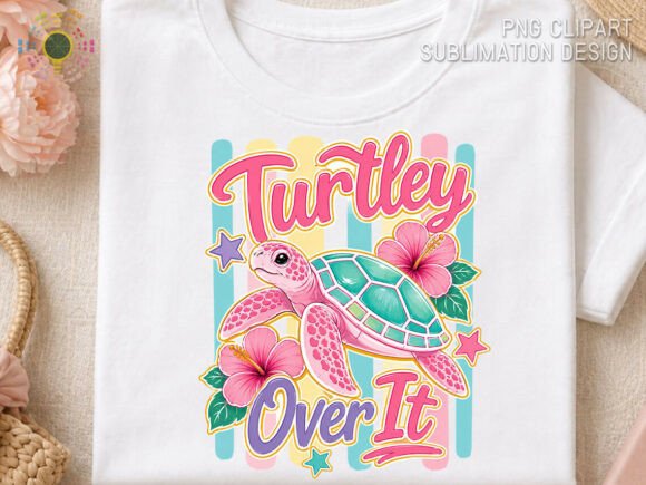 Turtley over It PNG: A Fresh Take on Beach Summer Turtle Designs